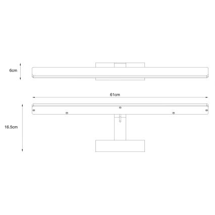 Lucide 48200/12/31 - Applique pour tableau BETHAN LED/13W/230V IP21 blanche