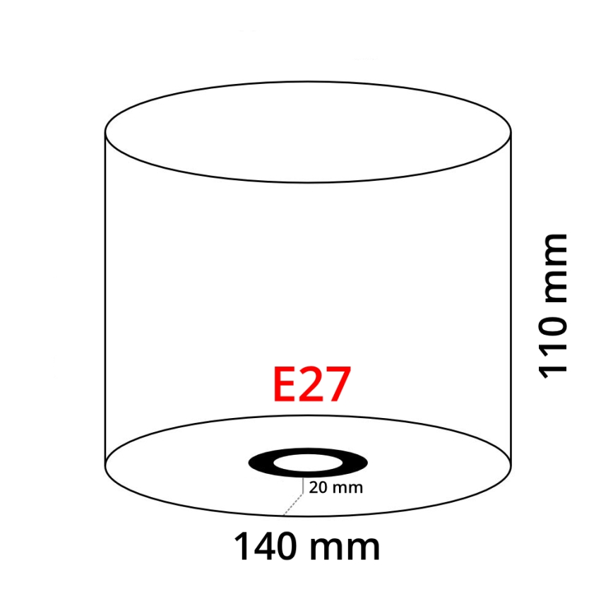 Lucide 61005/14/41 - Lampenkap SHADE E27 diameter 14 cm