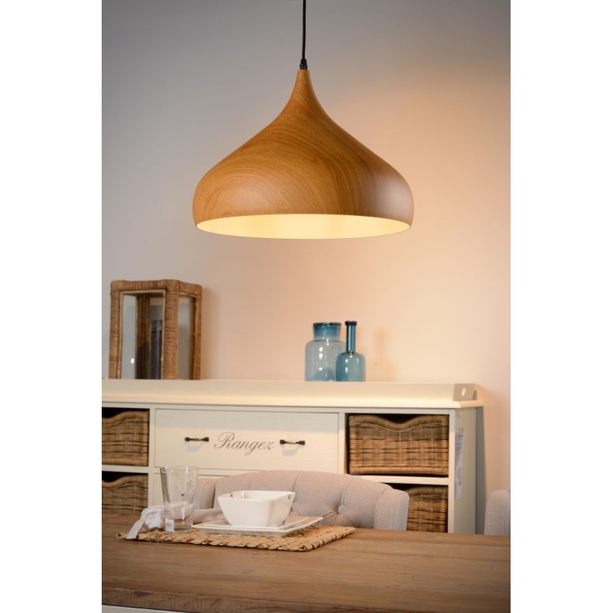 Lucide 76360/01/72 - Hanglamp WOODY 1xE27/60W/230V 42 cm