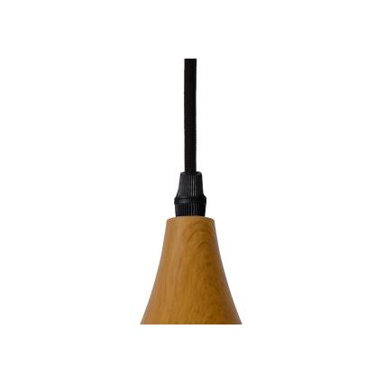Lucide 76360/01/72 - Suspension WOODY 1xE27/60W/230V 42 cm