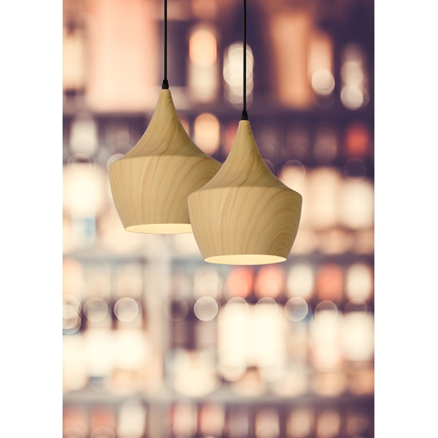 Lucide 76362/01/76 - Hanglamp WOODY 1xE27/60W/230V 24 cm