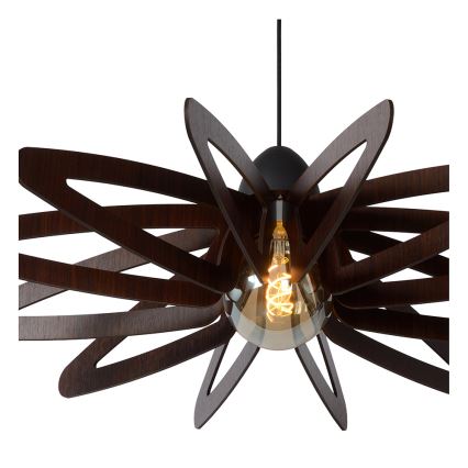 Lucide 77483/76/30 - Suspension filaire ZIDANE 1xE27/15W/230V marron/noire
