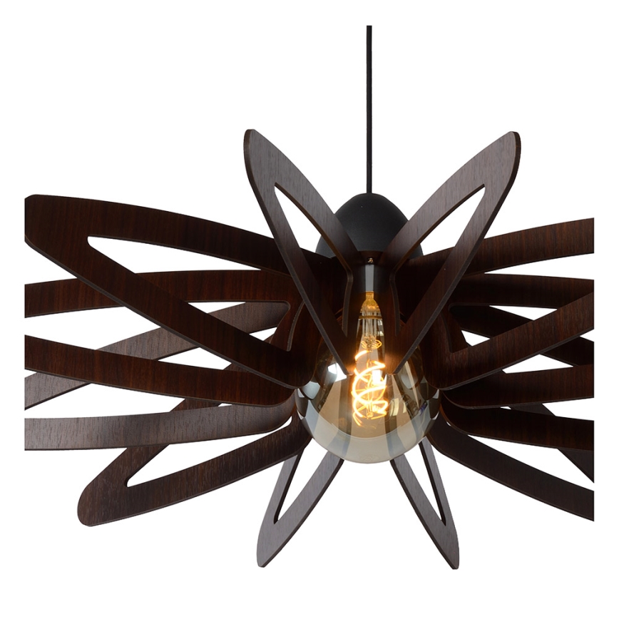 Lucide 77483/76/30 - Suspension filaire ZIDANE 1xE27/15W/230V marron/noire
