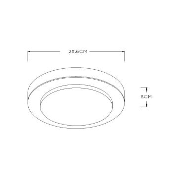 Lucide 79179/12/72 - LED Dimbaar ceiling badkamer lamp DIMY LED/12W/230V