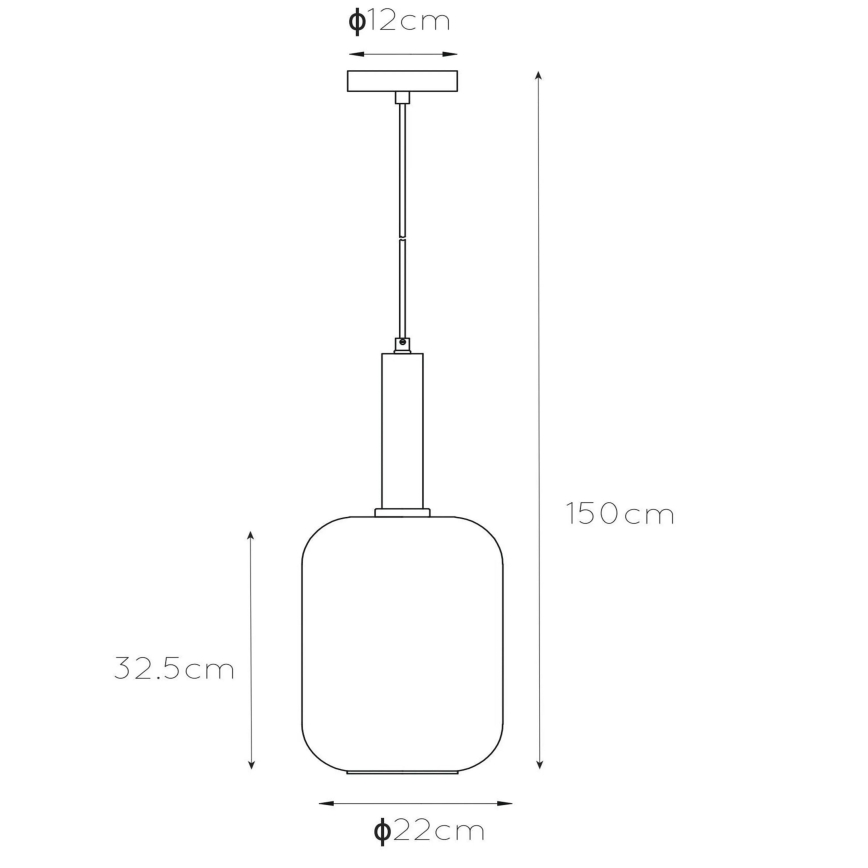 Lucide - Hanglamp aan een koord JOANET 1x E27 / 40W / 230V