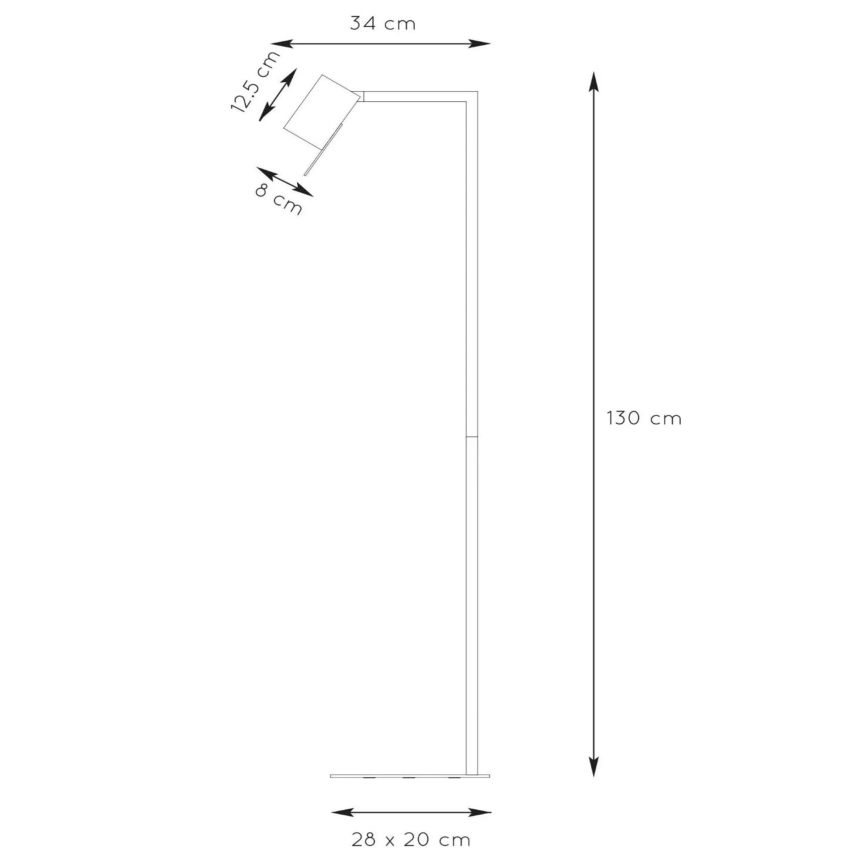 Lucide 03725/01/30 - Vloerlamp LESLEY GU10/35W/230V