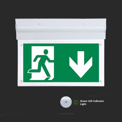 Lumière d'urgence EMERGENCY EXIT SAMSUNG CHIP LED/2W/230V 6000K