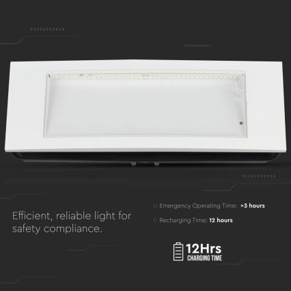Lumière d'urgence EMERGENCY EXIT SAMSUNG CHIP LED/3,8W/230V 6000K