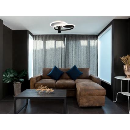 Plafonnier à intensité variable LED/65W/230V 3000-6500K blanc/noir + télécommande