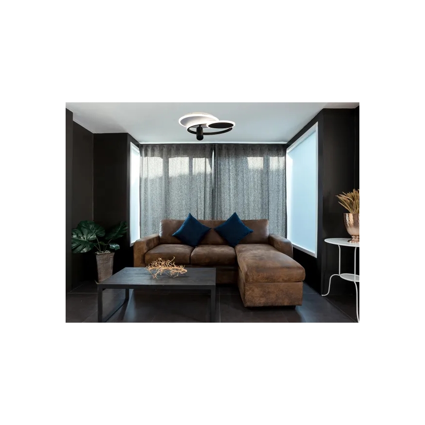 Plafonnier à intensité variable LED/65W/230V 3000-6500K blanc/noir + télécommande