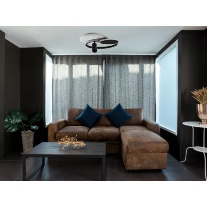Plafonnier à intensité variable LED/65W/230V 3000-6500K blanc/noir + télécommande