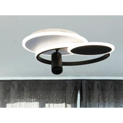 Plafonnier à intensité variable LED/65W/230V 3000-6500K blanc/noir + télécommande