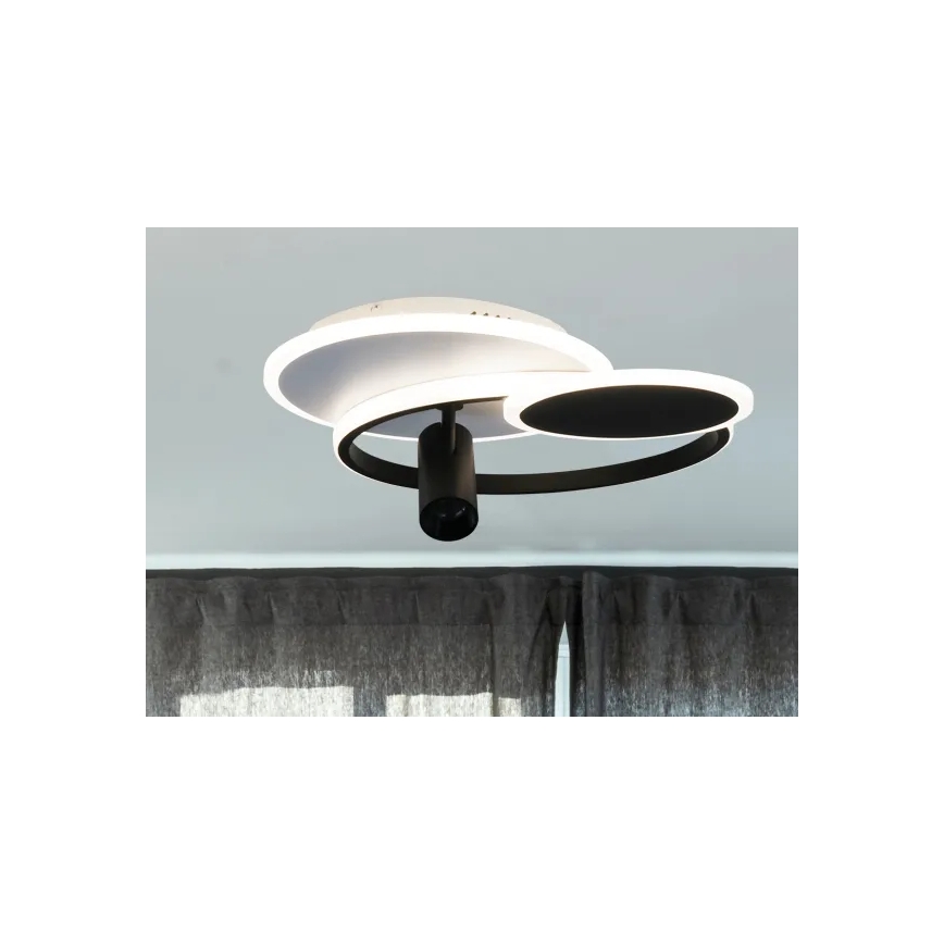 Plafonnier à intensité variable LED/65W/230V 3000-6500K blanc/noir + télécommande