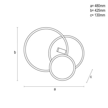Plafonnier à intensité variable LED/65W/230V 3000-6500K blanc/noir + télécommande