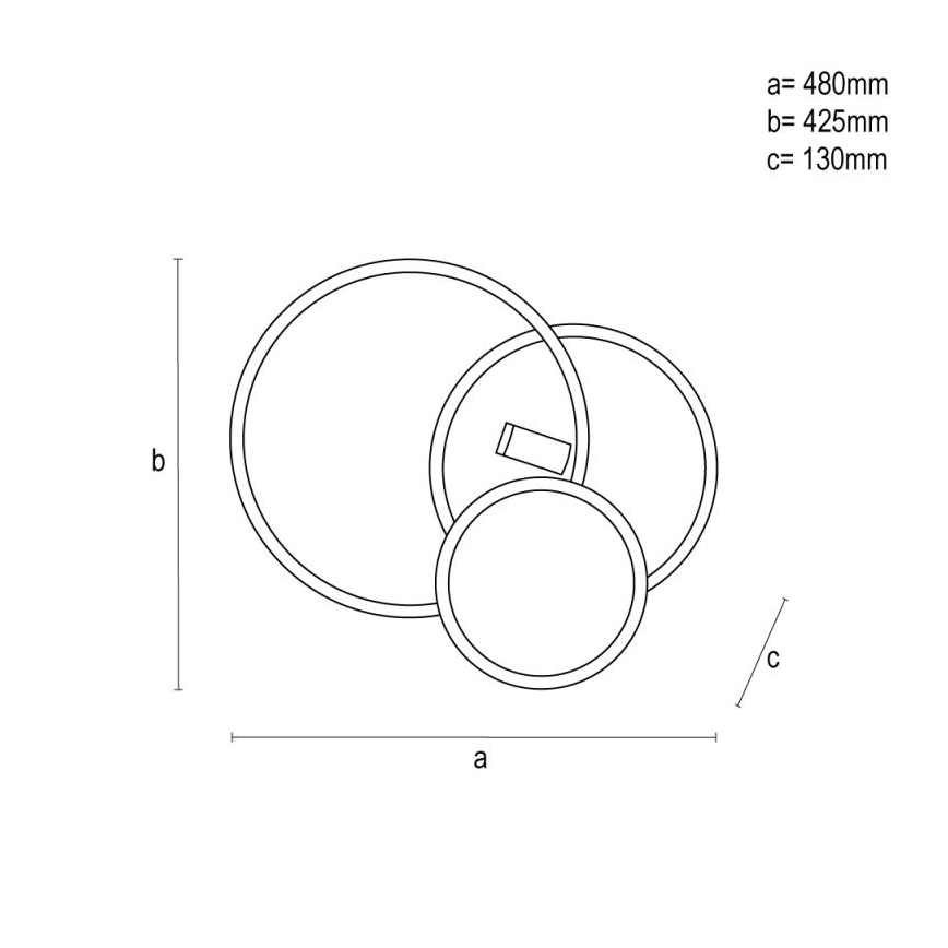 Plafonnier à intensité variable LED/65W/230V 3000-6500K blanc/noir + télécommande