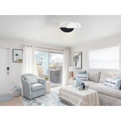 Plafonnier à intensité variable LED/70W/230V 3000-6500K blanc/noir + télécommande