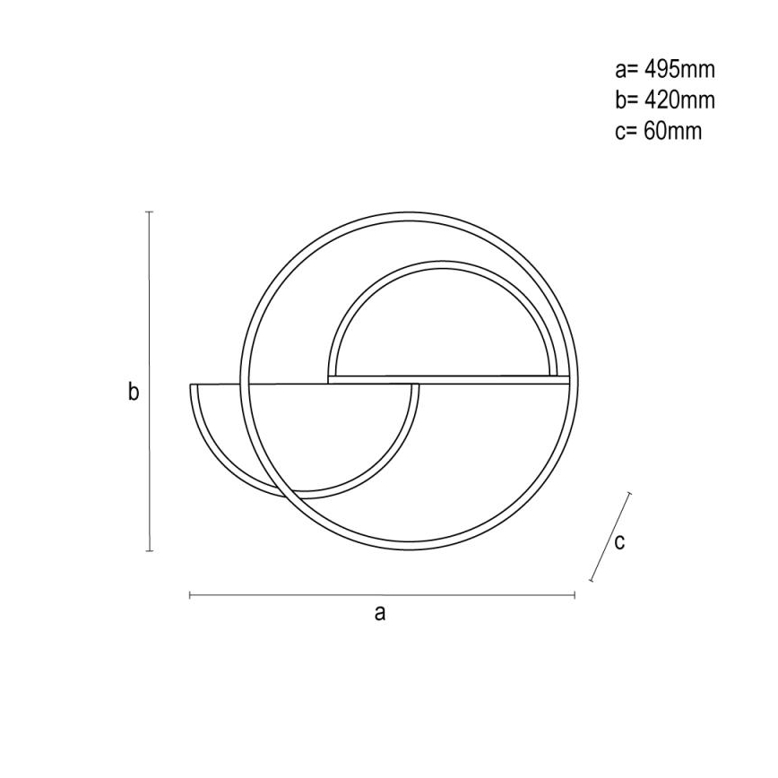 Plafonnier à intensité variable LED/70W/230V 3000-6500K blanc/noir + télécommande
