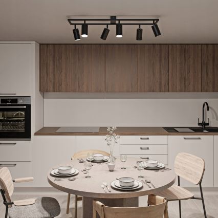 Luminaire à spots 6xGU10/30W/230V noir