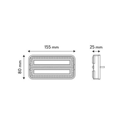 Luminaire combiné LED/12-24V IP65