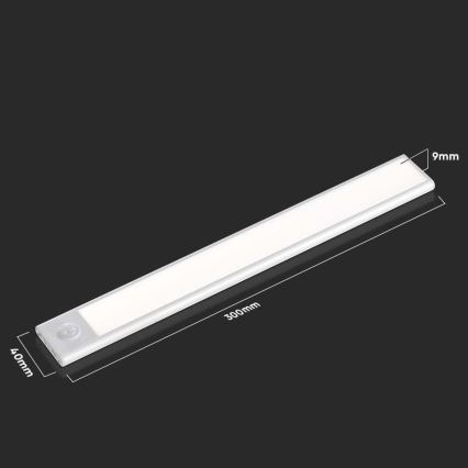 Luminaire de dessous d'armoire de cuisine LED avec détecteur LED/1,5W/5V 4000K
