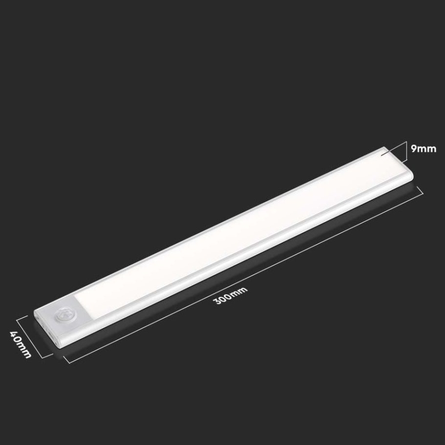Luminaire de dessous d'armoire de cuisine LED avec détecteur LED/1,5W/5V 4000K