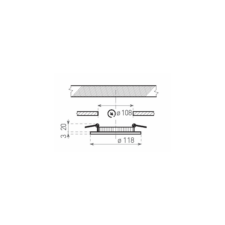 Luminaire de salle de bain encastrable LED VEGA LED/6W/230V 2800K IP44