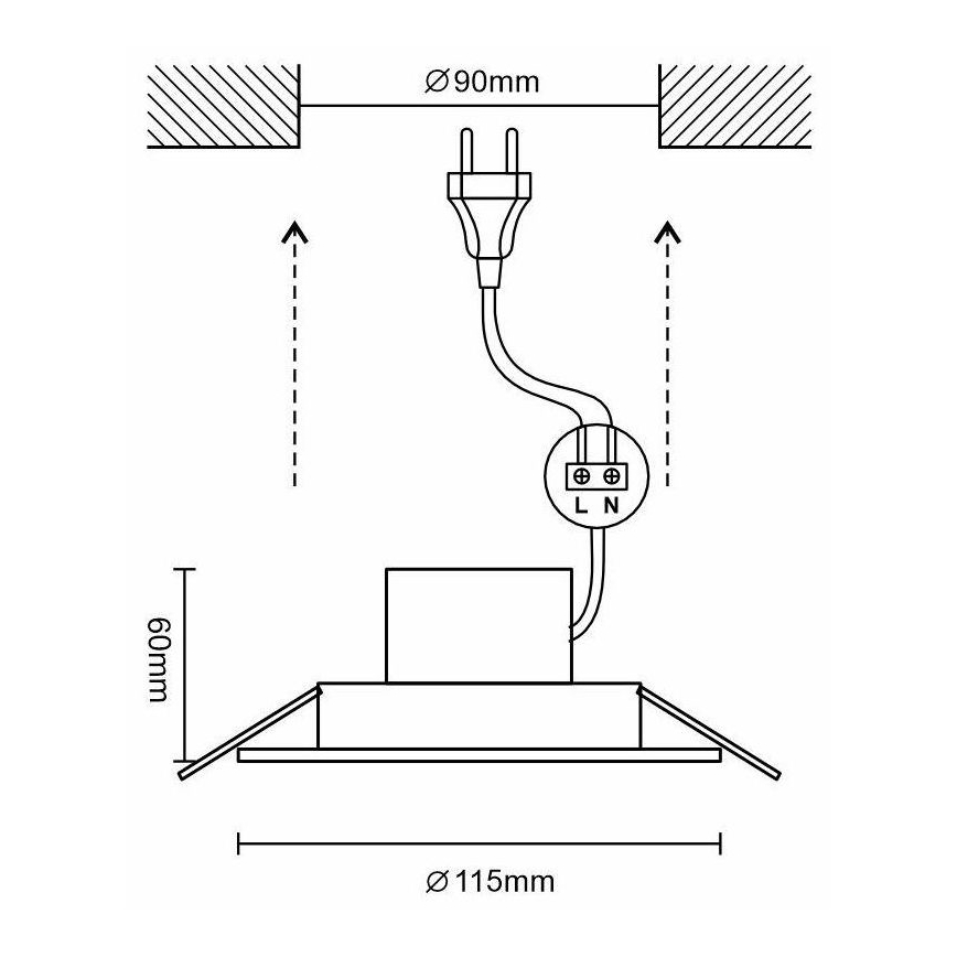 Luminaire de salle de bain LED à intensité variable LED/10W/230V 3000K-6500K Wi-Fi Tuya IP44
