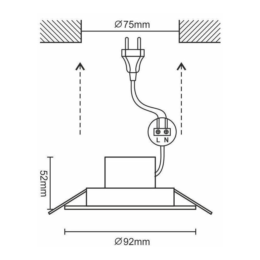 Luminaire de salle de bain LED à intensité variable LED/7W/230V 3000K-6500K Wi-Fi Tuya IP44