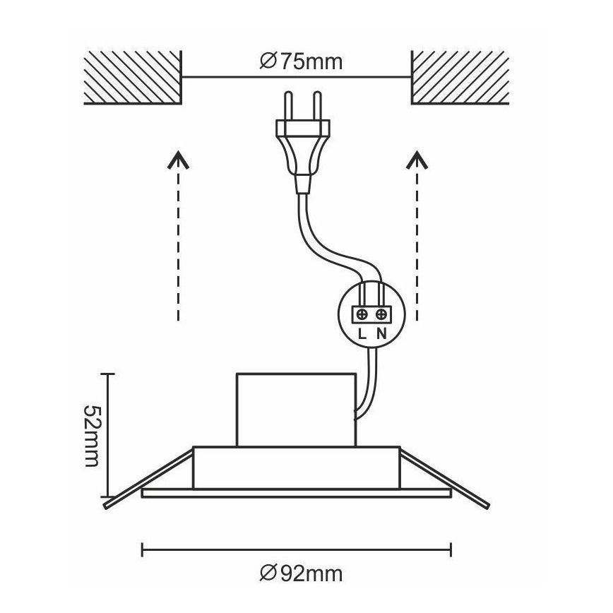 Luminaire de salle de bain LED à intensité variable LED/7W/230V 3000K-6500K Wi-Fi Tuya IP44