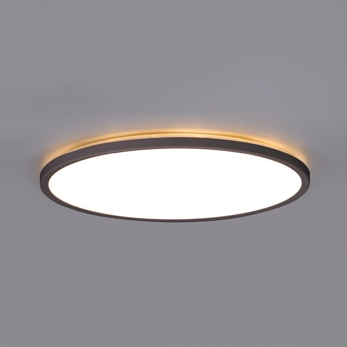Luminaire de salle de bains avec détecteur de mouvement et crépusculaire NIVERA LED/32W/230V IP54 3000/4000/6000K d. 42 cm noir + Télécommande
