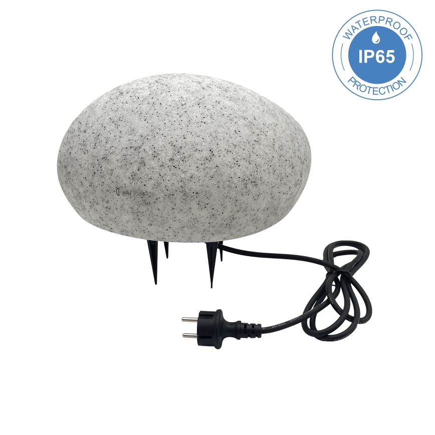 Luminaire décoratif d'extérieur LUMISTONE 1xE27/15W/230V IP65 Ø 31,8 cm