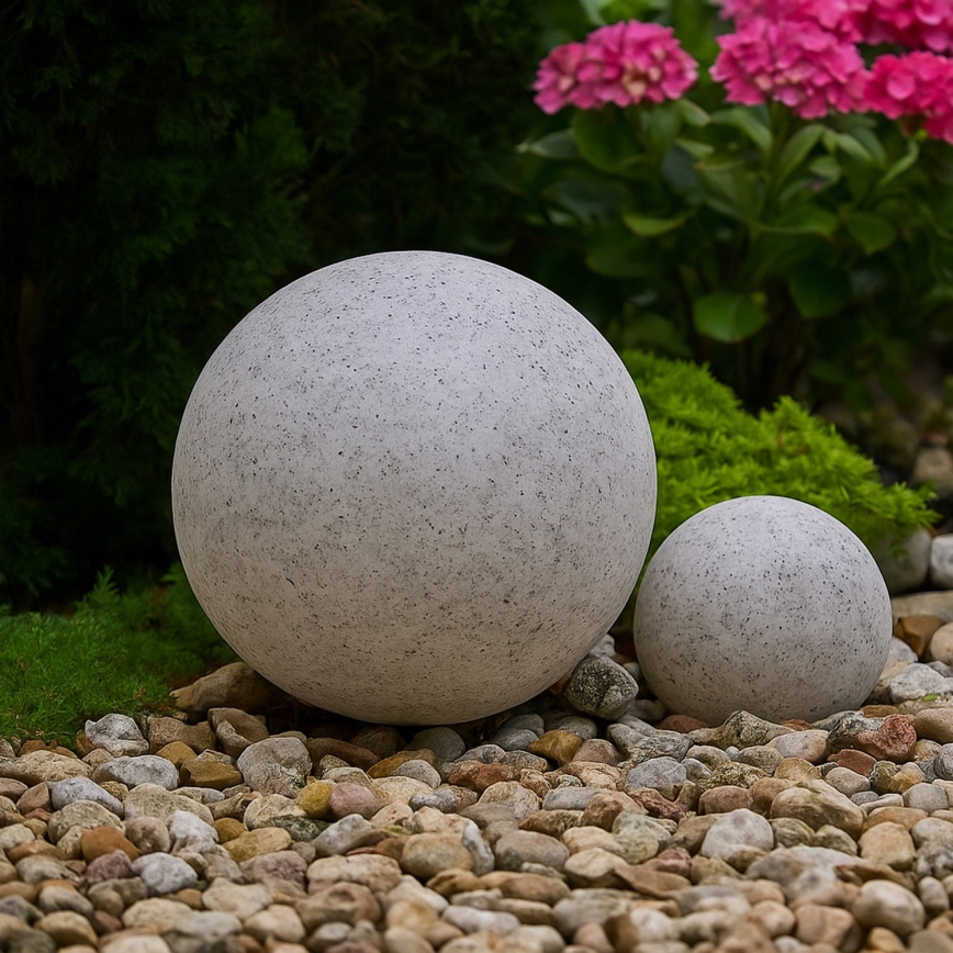 Luminaire décoratif d'extérieur LUMISTONE 1xE27/15W/230V IP65 Ø 38 cm