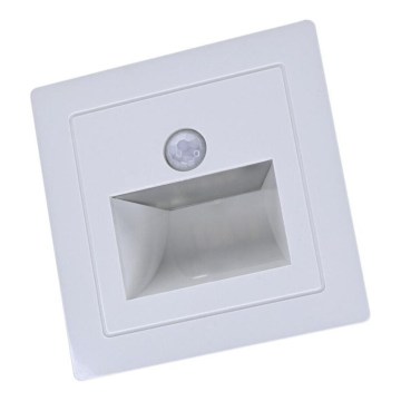 Luminaire d'escalier LED avec détecteur de mouvement et capteur crépusculaire LED/3W/230V 3000K blanc
