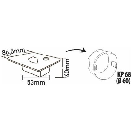 Luminaire d'escalier LED avec capteur de mouvement et capteur crépusculaire LED/1,5W/230V 3000/4000/6000K gris