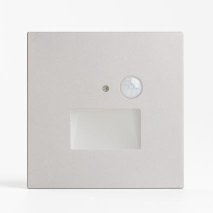 Applique LED pour escalier avec détecteur de mouvement et détecteur crépusculaire LED/1,5W/230V 3000/4000/6500K gris