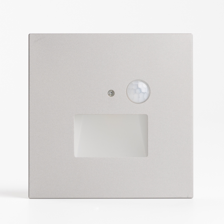 Applique LED pour escalier avec détecteur de mouvement et détecteur crépusculaire LED/1,5W/230V 3000/4000/6500K gris