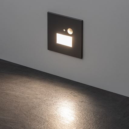 Luminaire d'escalier LED avec détecteur de mouvement et détecteur crépusculaire LED/1,5 W/230 V 3000/4000/6500 K argenté