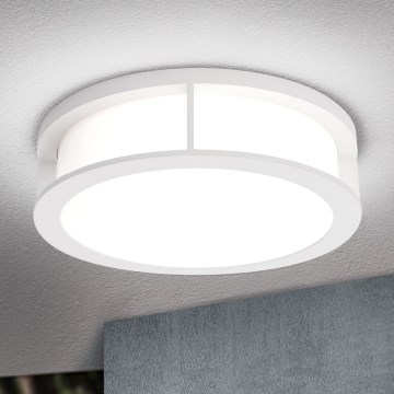 Luminaire d'extérieur HENRY 2xE27/15W/230V Ø 30 cm IP44 blanc