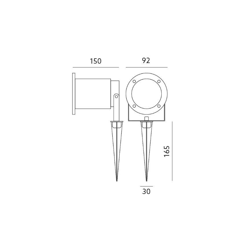Luminaire d'extérieur LED BLAKE 2 GU10/6W/230V IP65