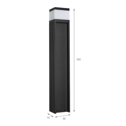 Luminaire d'extérieur VESPER 1xG9/5W/230V IP44 50 cm noir