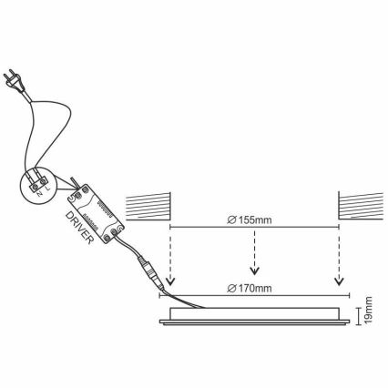 Luminaire encastrable à intensité variable LED/12W/230V 3000-6500K Wi-Fi Tuya