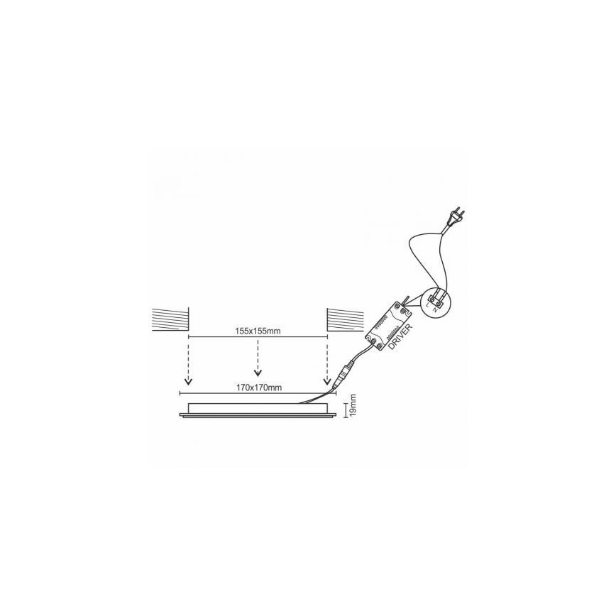 Luminaire encastrable à intensité variable LED/12W/230V 3000-6500K Wi-Fi Tuya