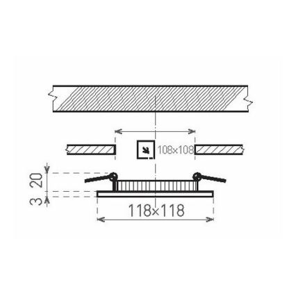 Luminaire encastrable de salle de bain VEGA LED/6W/230V 2800K 11,8 cm IP44