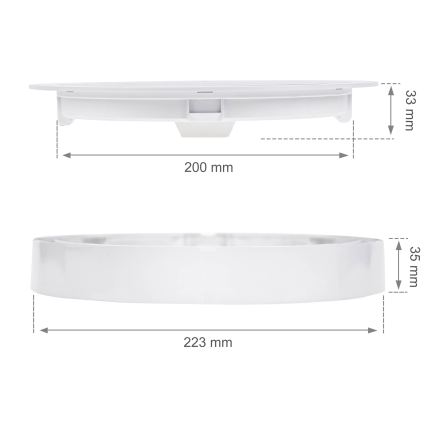 Luminaire encastrable LED ALGINE 2en1 LED/18W/230V 3000K