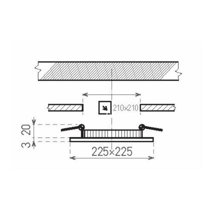 Luminaire encastrable pour salle de bain VEGA LED/18W/230V 3800K 22,5 cm IP44