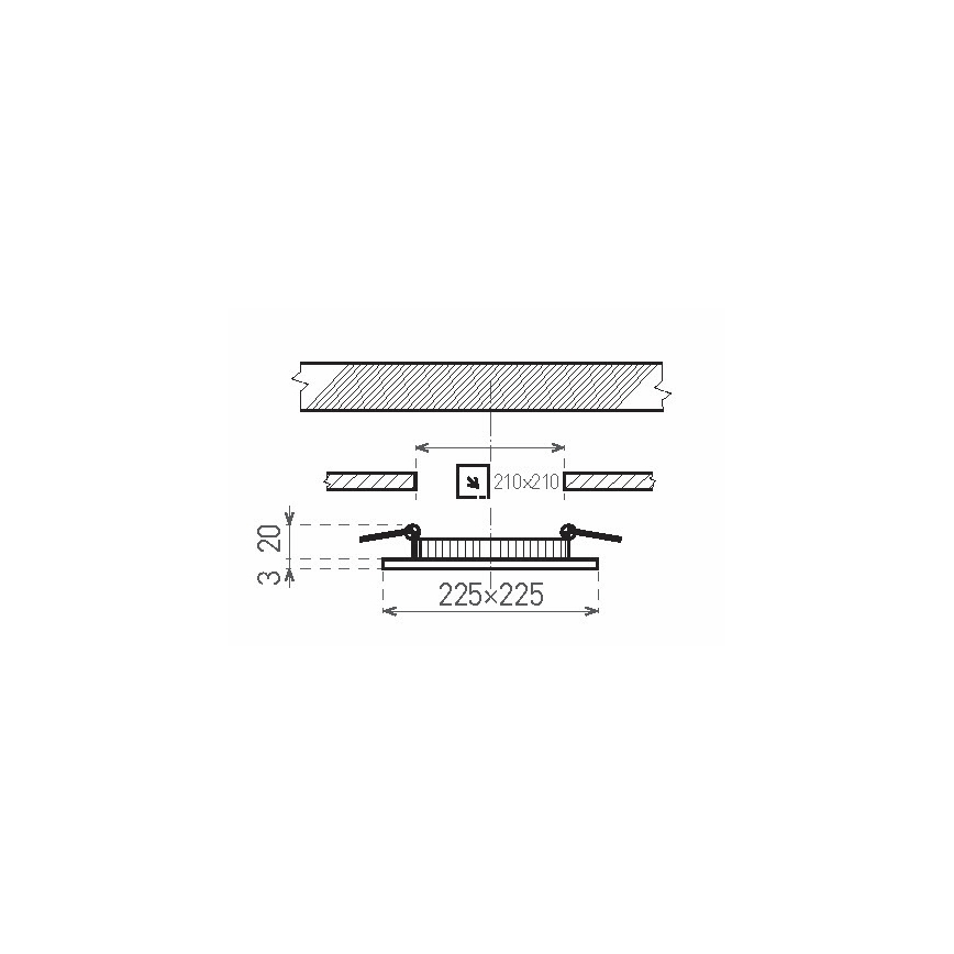 Luminaire encastrable salle de bain VEGA LED/18W/230V 2800K 22,5 cm IP44