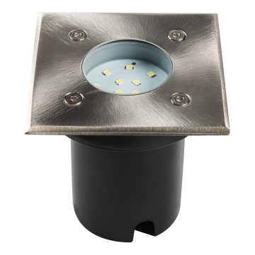 Luminaire encastré au sol extérieur GORDO LED/1W/230V 9,5x9,5 cm IP67 en acier inoxydable, résistant au passage des véhicules