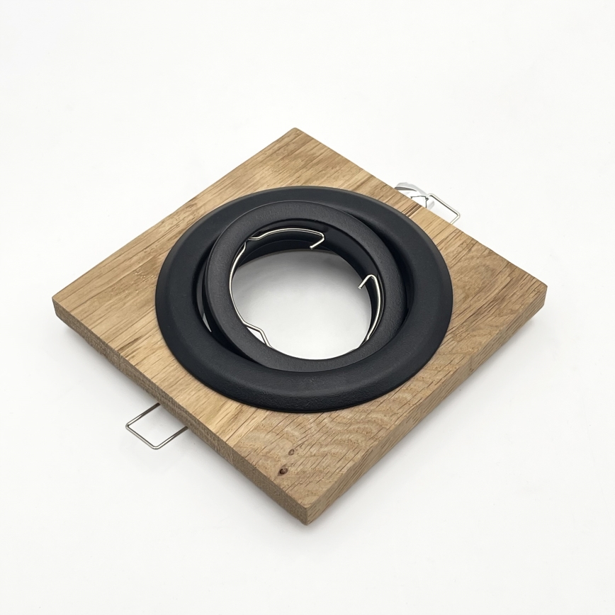 Luminaire encastré TOBBY 1xGU10/20W/230V 11,5x11,5 cm chêne/noir