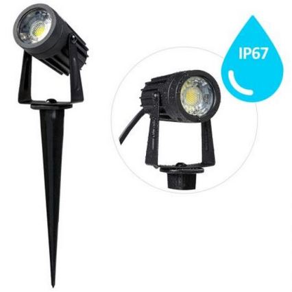 Luminaire extérieur LED/3W/230V 2800K IP67 noir
