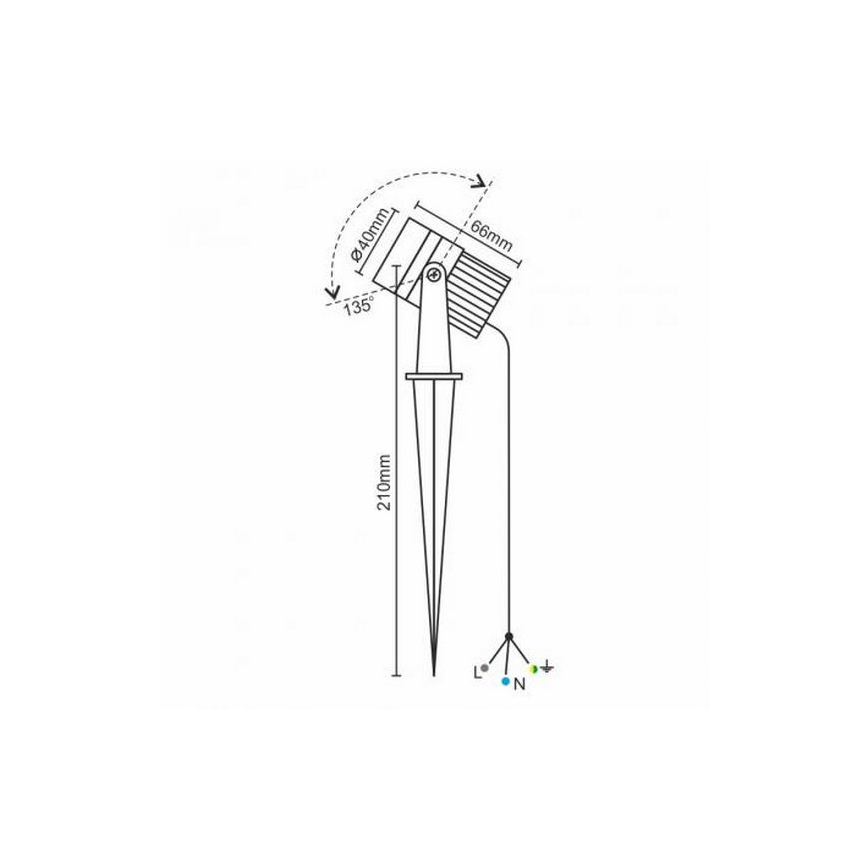 Luminaire extérieur LED/3W/230V 2800K IP67 noir